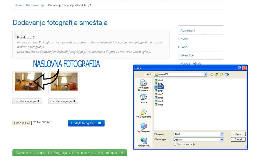 Atomska Banja  - postavljanje oglasa - uputstvo slika 2.